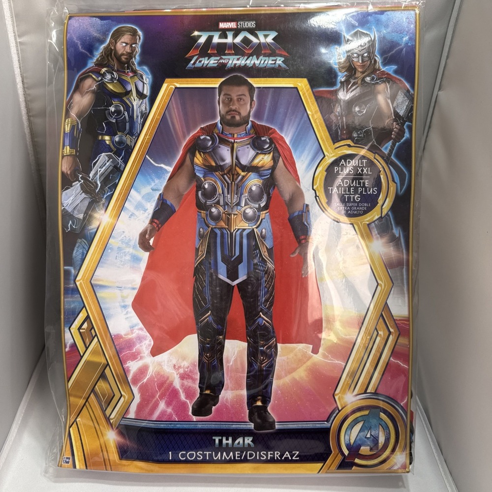 Marvel Avengers Thor Love and Thunder Adult Mens Costume XXL Jumpsuit 5pc NEW